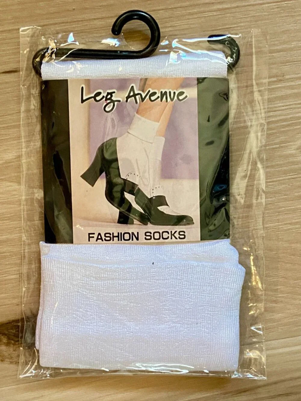 Vintage 90s Leg Avenue White Thigh High Stockings & Ankle Fashion Socks NEW Y2K